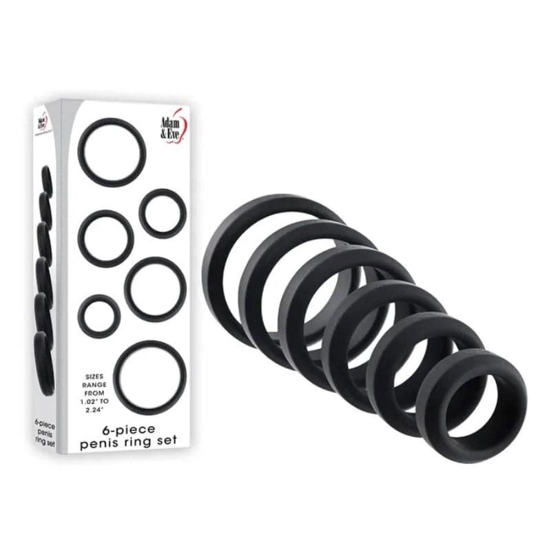 6 Piece penis Ring Set