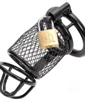 Caged Dragon Male Chastity Device Black