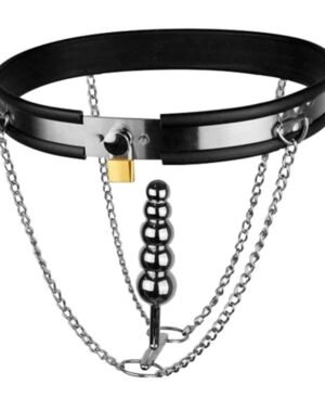 Chastity Belt & Bar With Plug