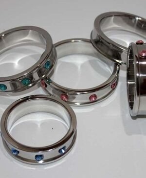 Deep Shallow Cock Ring 55mm Aquamarine