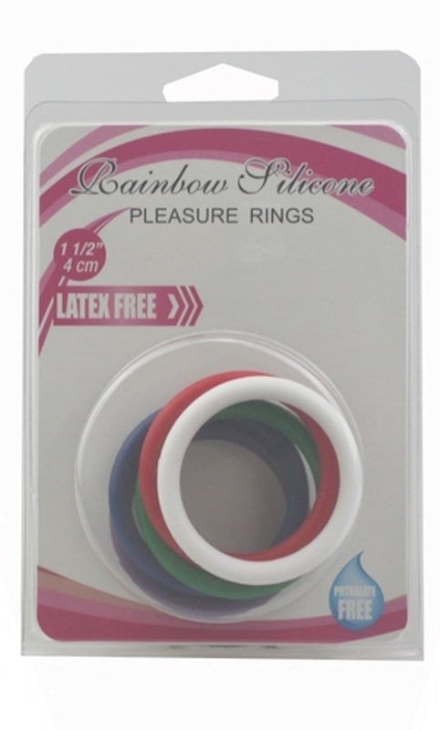 Rainbow Silicone Pleasure Rings 5 pack