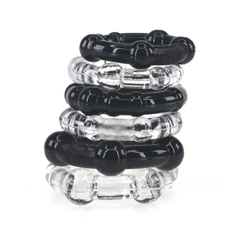 Stay Hard Beaded Cock Ring Set