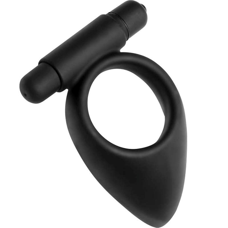 Vibro Silicone Cock Ring with Taint Teaser