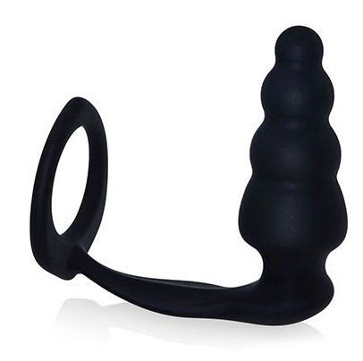 Combo Master Cockring Plug Black