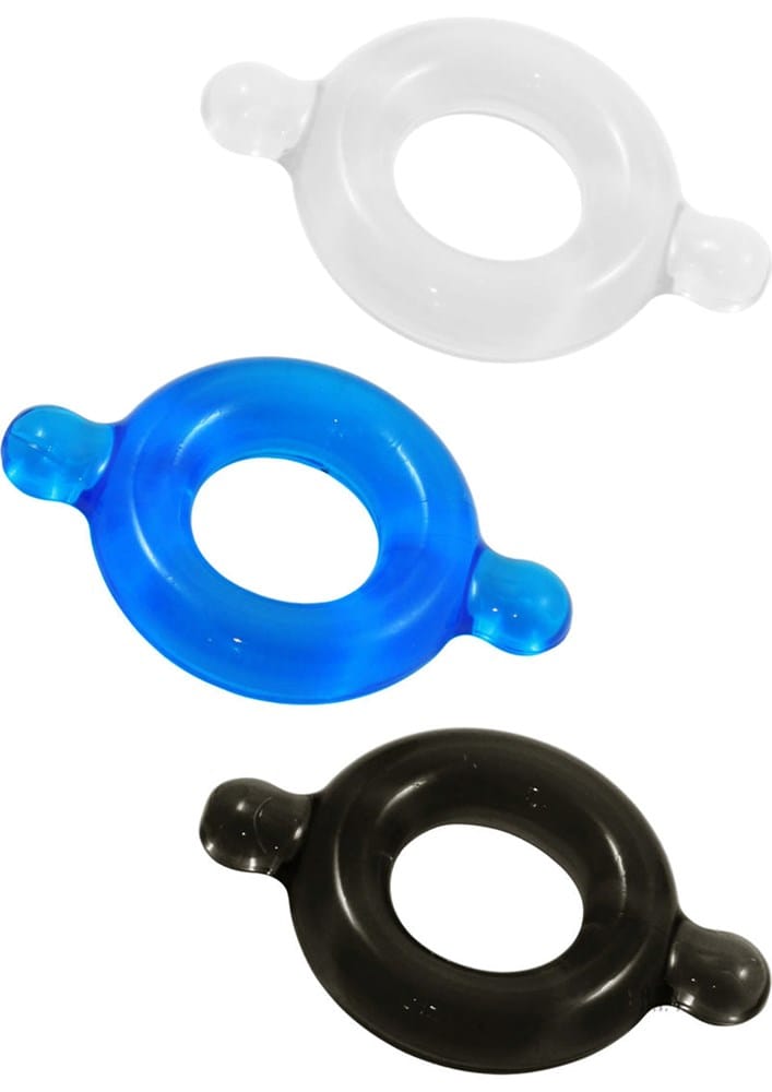 Elastomer Cock Ring 3 Pack Set 1 Flexible Fit