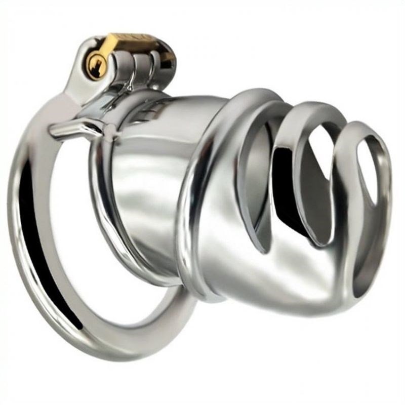 Snub Nose Stainless Steel Chastity Cage