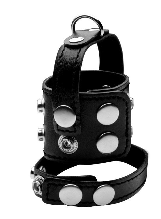 Strict Cock Strap And Ball Stretcher Black