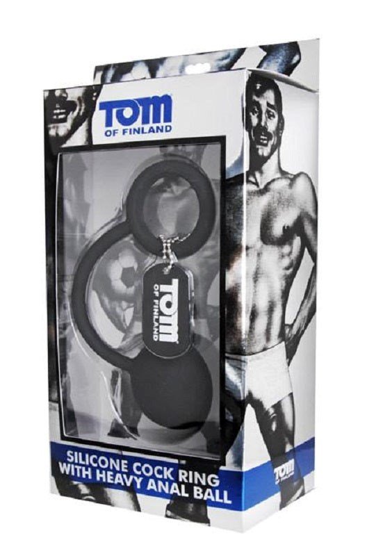 Tom of Finland Silicone Cock Ring with Weighted Ball