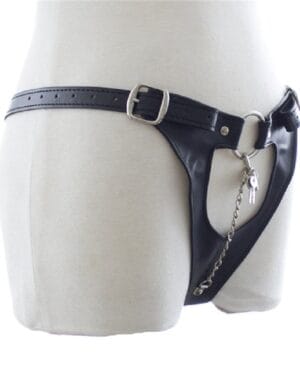 Womens Leather Chastity Thong