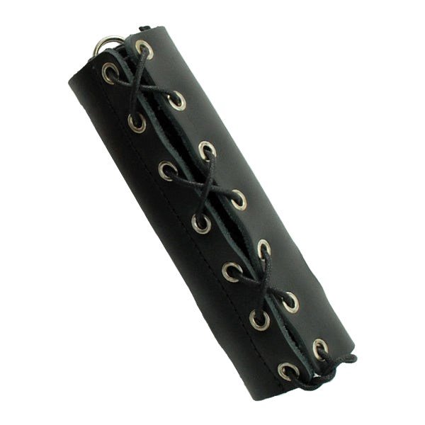 Lace Up Leather Cock Sheath For CBT Play