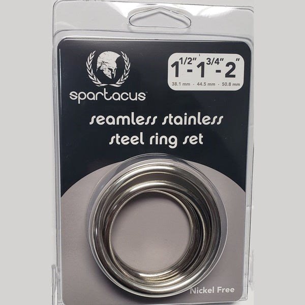 Seamless Stainless Steel 3 Piece Penis Ring Set