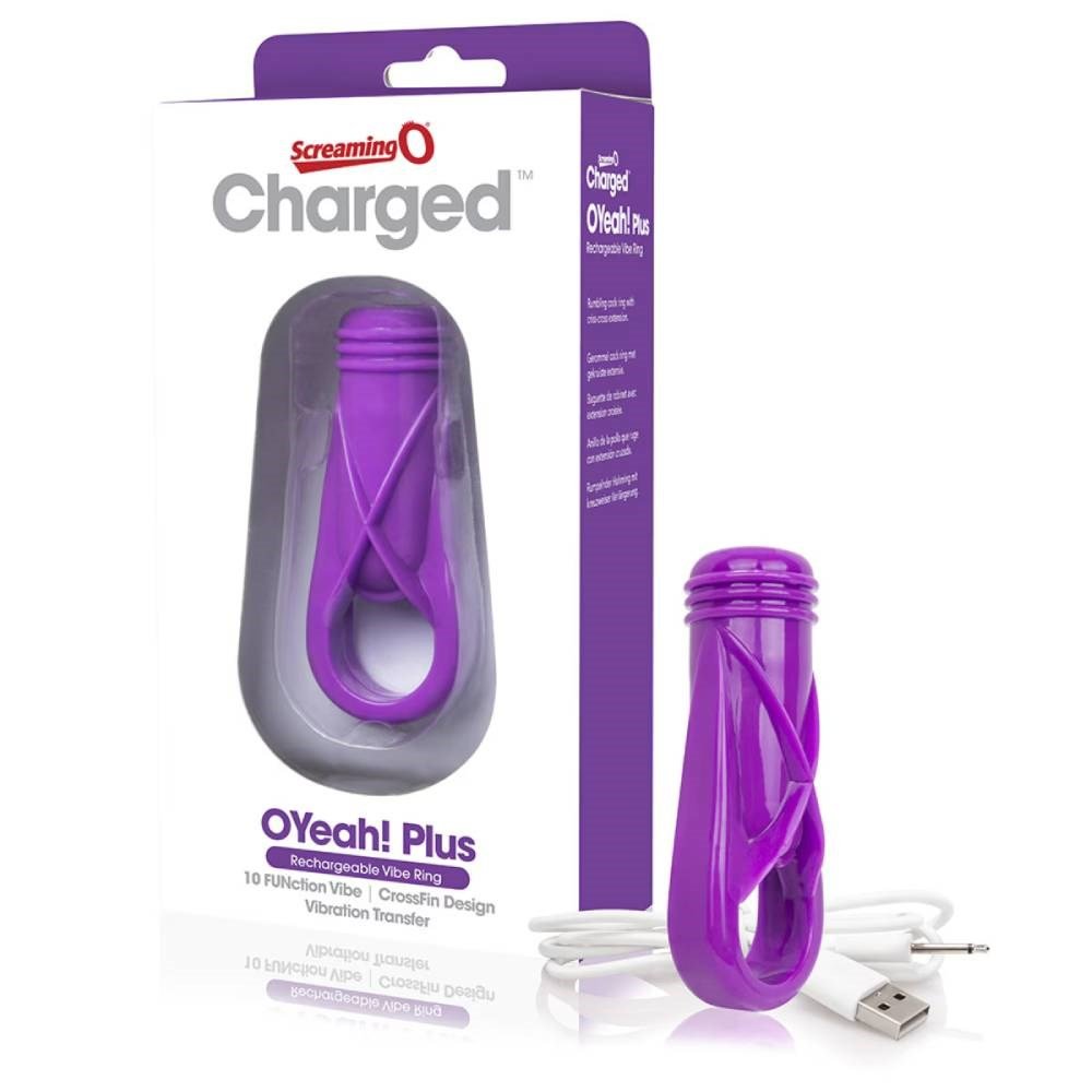 Screaming O Charged Oyeah! Plus Vibrating Cock Ring - Single