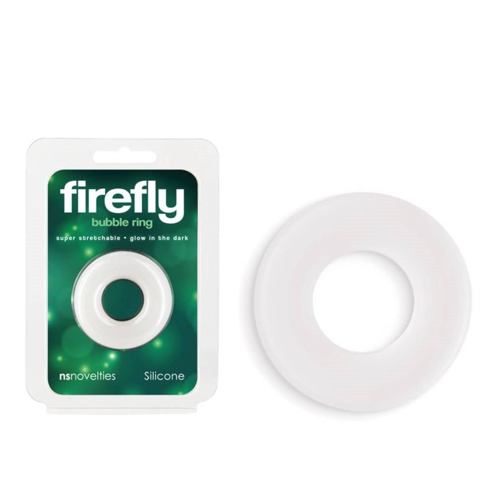 NS Novelties Firefly Stretchy Bubble Ring White