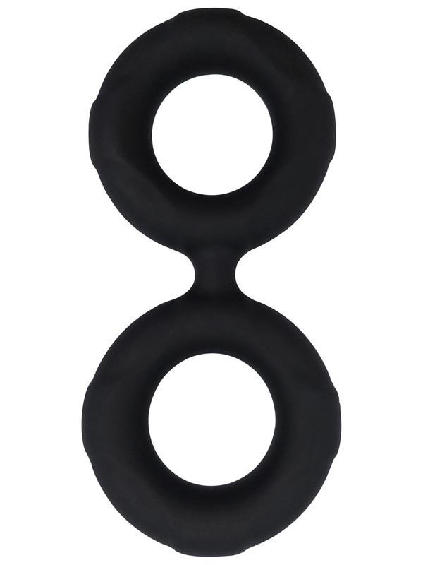 Playful Nero Liquid Silicone Connected Cock Ring