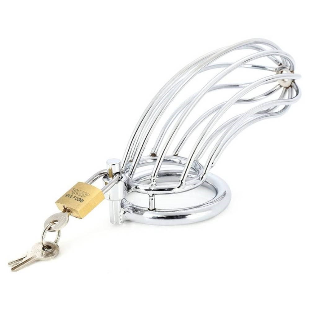 BDStyle Silver Caged Tiger Male Chastity Device