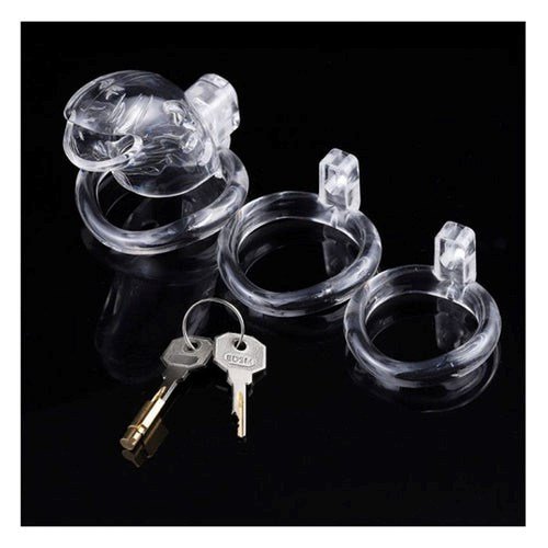 Brutus Shark Male Chastity Cage Clear