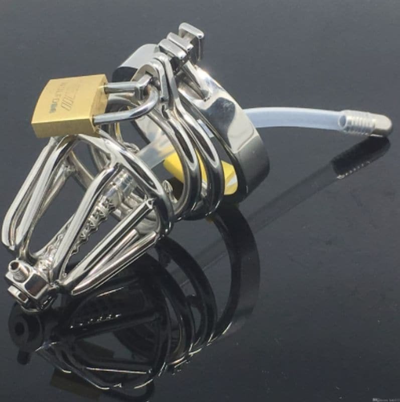 Dual Ringed Pisser Chastity Cage