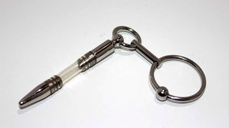 Flexible Penis Plug With Steel Glans Ring