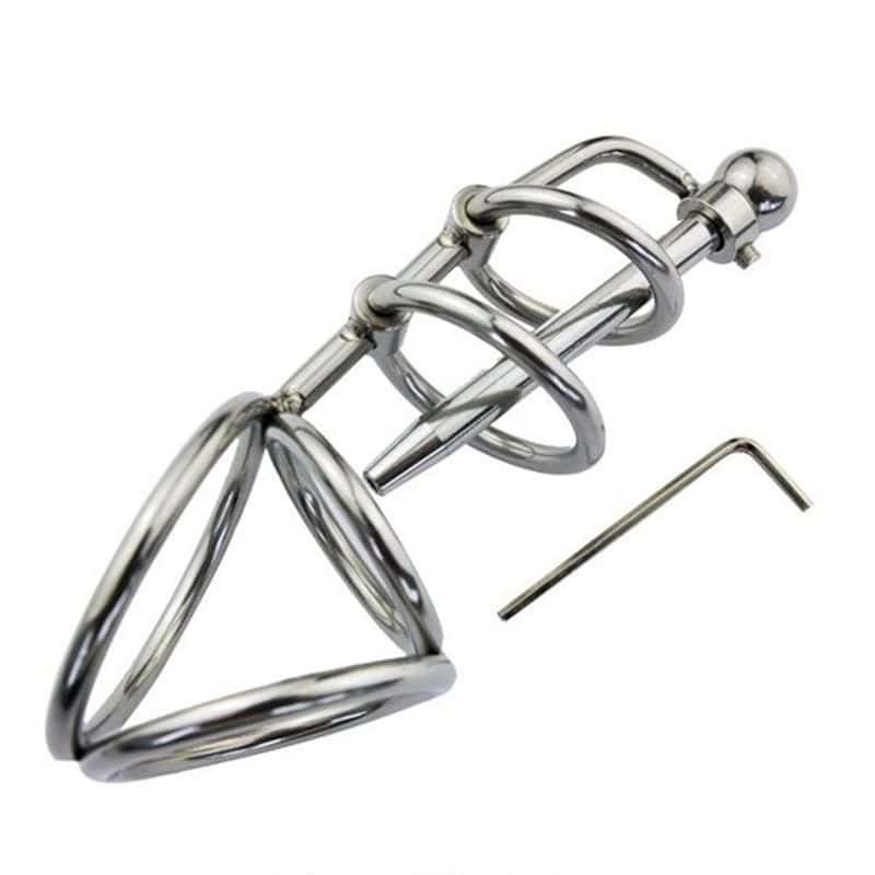 Putin Male Chastity Device With Urethral Tube