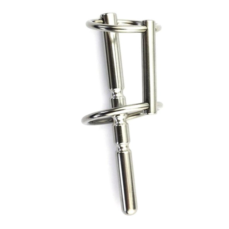 Rocket Grooved Solid Penis Plug with Dual Rings