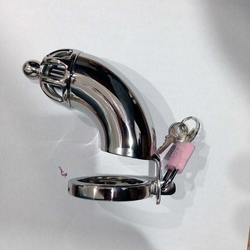 Solid Cock Cage With Removable Urethral Plug