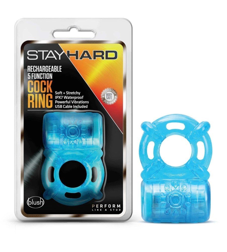 Stay Hard Rechargeable 5 Function Cock Ring